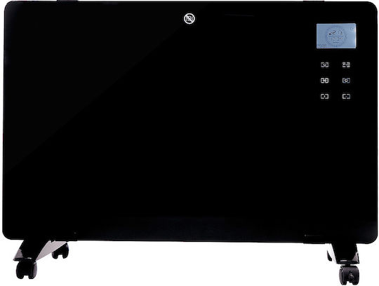 Finlux Raja Θερμοπομπός Δαπέδου 2000W με Ηλεκτρονικό Θερμοστάτη 75x60cm Μαύρος