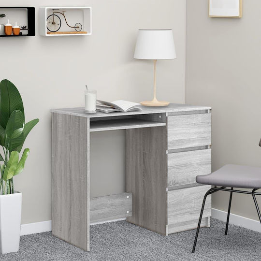 Desk Wooden Grey Sonoma 90x45x76cm