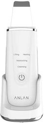 Anlan Ultrasonic Skin Scrubber Συσκευή Περιποίησης Προσώπου για Καθαρισμό Λευκή ALCPJ09-02