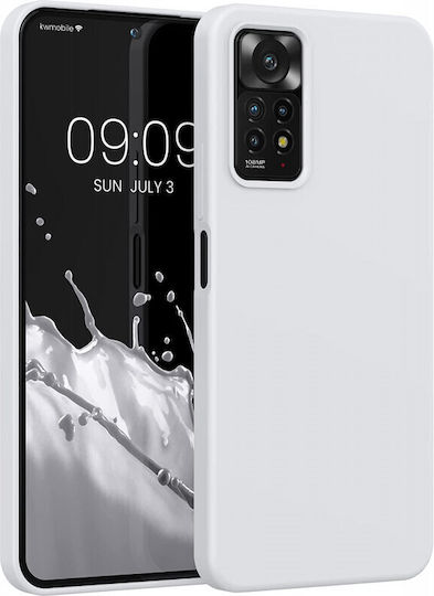 KWmobile Rubberized Umschlag Rückseite Silikon Weiß (Redmi Note 11 Pro)