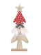 Christmas Decorative Wood Tree 41cm Red