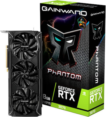 Gainward GeForce RTX 3070 8GB GDDR6 Phantom+ Κάρτα Γραφικών PCI-E x16 4.0 με HDMI και 3 DisplayPort