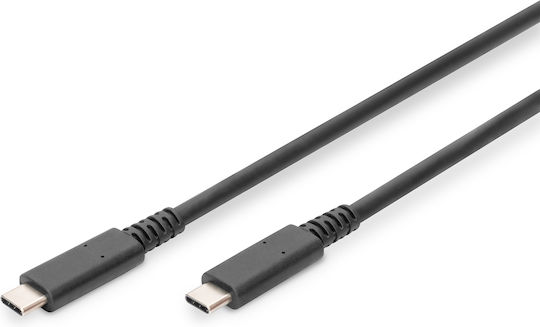 Digitus USB 4 Video Cable USB-C male - USB-C 100W PD Μαύρο 0.8m AK-300343-008-S