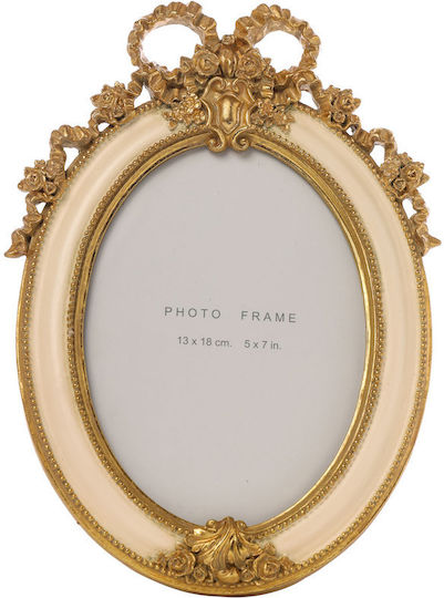 JK Home Decoration Kunststoff Fotorahmen mit Goldenem Rahmen