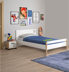 Παιδικό Κρεβάτι Ημίδιπλο για Στρώμα 120x200cm Λευκό Kylian