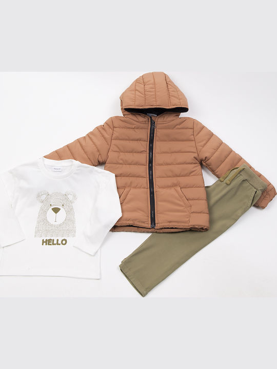 Trax Kids Clothing Set with White Pants 3 Pieces