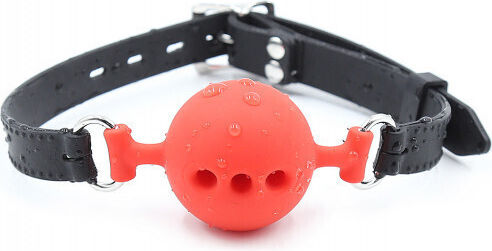 Naughty Toys Φίμωτρο Large Μπαλάκι Φίμωτρο με Οπές Κόκκινο