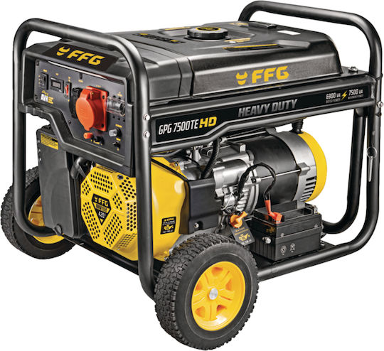 FFG Gpg 7500te Hd Generator Gasoline Four-stroke with Handle, Wheels, and Maximum Power 7.5kVA