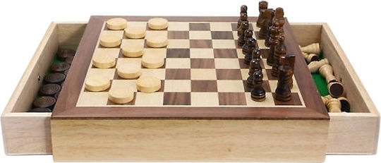 Chess Wood with Pawns 32x32cm