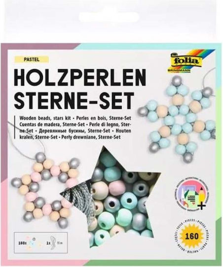 Folia Pastel Stea Mărgele Artizanale Multicolore 161buc