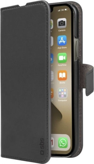 SBS Wallet Piele artificială Negru (iPhone 13 Pro Max)