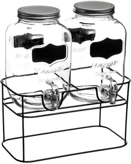 Secret de Gourmet Double Cold Beverage Dispenser 2x4lt L17.6 x W17 x H31.8 cm 2 Pieces