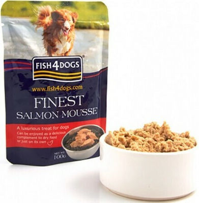 Fish4Dogs Finest Grain Free Wet Dog Food Pouch with Salmon 1 x 100gr