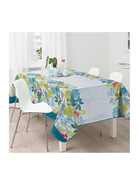 Flamingo Tischtuch Fleckabweisend Jungle Mint 150x220cm