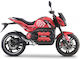 E-Odin Scooter Electric Putere 6000W cu Viteză Maximă 100km/h Autonomie 210km Roșu Culoare