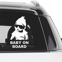 Auto Gs Boy Baby on Board Car Sign White Sticker