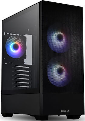 Lian Li Lancool 205 Mesh C Gaming Midi Tower Computer Case with Window Panel Black