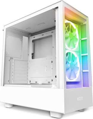 NZXT H5 Elite Gaming Midi Tower Computer Case with Window Panel White