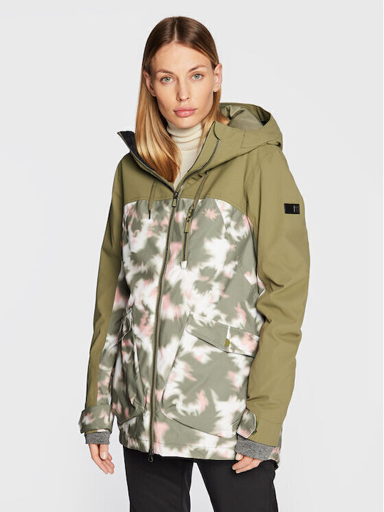 Roxy Stated Insulated ERJTJ03377-TPC2 Frauen Jacke aus für Ski & Snowboard Deep Lichen Green Nimal