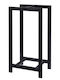 AT00010899 FB8200400 Metallic Shelf Wood Storage 30x22x59cm Black