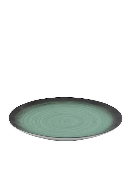 Sidirela Decoration Plate Desert made of Porcelain Green with Diameter 20cm