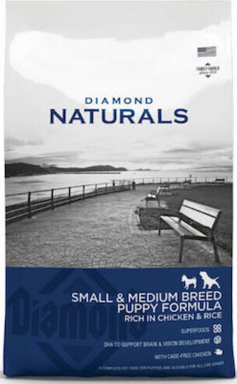 Naturals Small/Medium Puppy 15kg Dry Food for Small & Medium Breed Puppies with Chicken and Rice