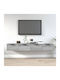 Hängeschrank fürs Wohnzimmer aus Spanplatte Grau 68x30x20 cm