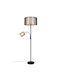 Trio Lighting Burton Φωτιστικό Δαπέδου Υ174xΜ45εκ. με Ντουί για Λαμπτήρα E14 Μαύρο