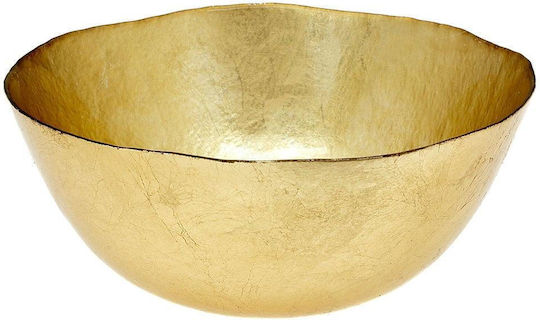 Cryspo Trio Kronos Oro Salatschüssel Glas Gold 28x28cm 1Stück