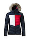 Rossignol Tommy Hilfiger Flag E-Fur Down Women's Ski & Snowboard Jacket Sky Captain RLJWJ89-768