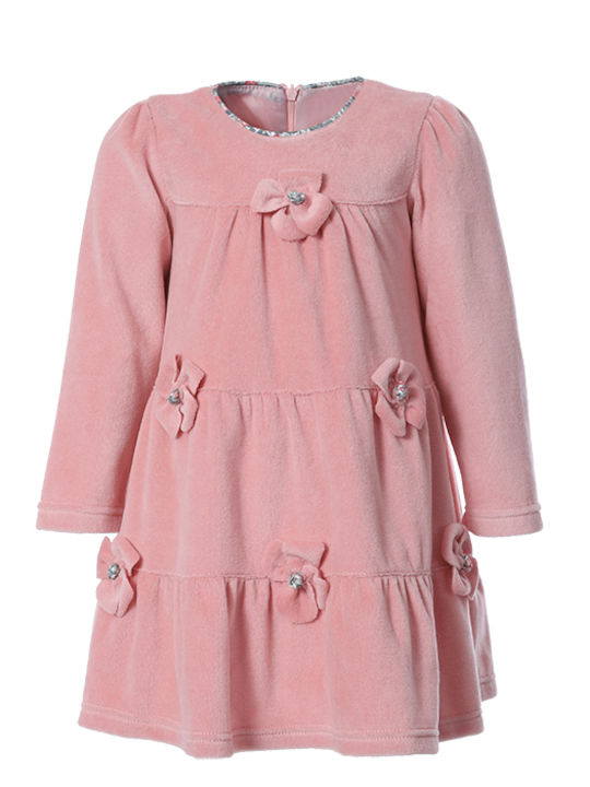 Matoufrance Παιδικό Φόρεμα Μακρυμάνικο Ροζ