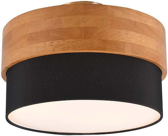 Trio Lighting Seasons Πλαφονιέρα Οροφής 30εκ. Καφέ με Ντουί E14