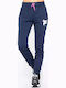 Tamson Sweatpants Pantaloni de Trening cu elastic Albastru