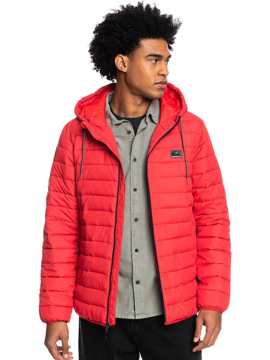 Quiksilver Scaly Winter Jacket Puffer Red