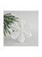 Hängendes Schneeflocke Ornament Weiß 24x24cm