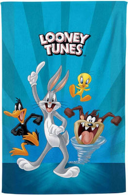 Pennie Warner Bros Kids Beach Towel Blue Looney Tunes 130x70cm