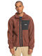 Quiksilver Shallow Water Ανδρική Ζακέτα Fleece με Φερμουάρ Mahogany