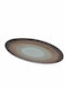 Sidirela Decoration Πιάτο Γλυκού Οβάλ από Πορσελάνη Καφέ 19x19cm