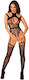 Obsessive Bodystocking Plasă Cu Chilot Deschis Negru