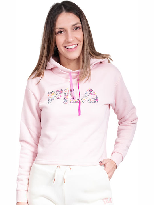 FILA Lucy Cropped Γυναικείο Φούτερ Ροζ