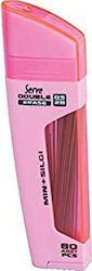 Serve 80 Mechanical Pencil Lead Refills with Erasers Lead Type 2B Pink Serve 80 Mechanical Pencil Lead Refills with Erasers Lead Type 2B Pink