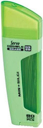 Serve 80 Pencil Leads with Erasers Green Thickness 0.5mm Type 2B Green