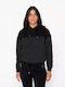 Cropped Women's Sweatshirt Hooded Black