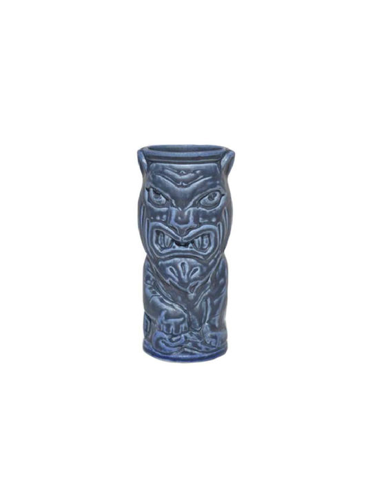 TIKI TIGER GLASS K12 INK PORCELAIN BLUE