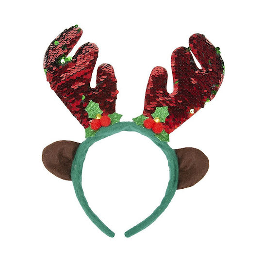 Weihnachts-Stirnband mit Muster Rentier 25cm.