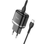 Hoco Ladegerät mit USB-C Anschluss und Kabel USB-C Stromlieferung Schwarzs (N24)