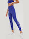 Women's Long Training Legging High Waisted Clematis Blue