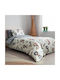 Vesta Home Lion Set Kids Duvet Cover Single With Cotton Pillowcase Gray And Silver 170x240cm