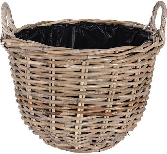 JK Home Decoration Planter Wicker Beige 40x40x30cm.