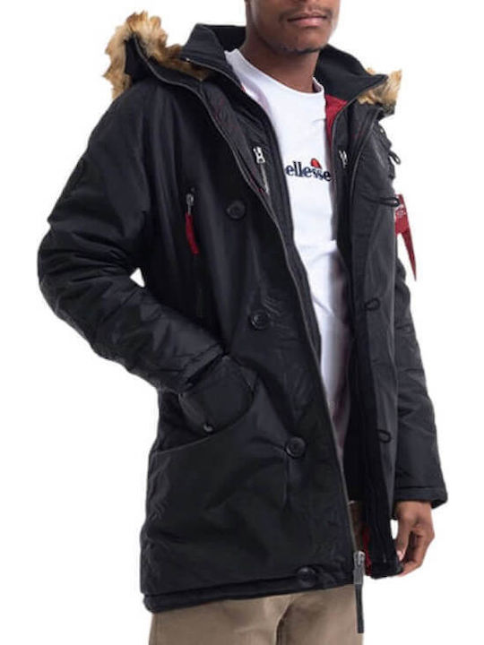 Winter Jacket Parka Waterproof Black